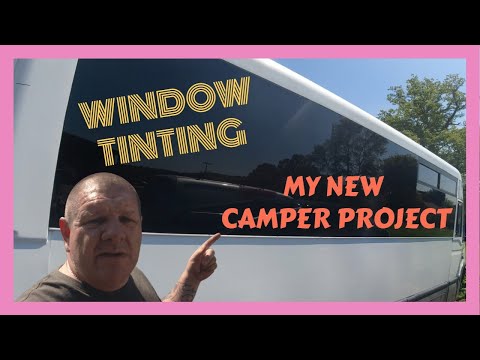 IVECO IRIS BUS CAMPER CONVERSION - Window Tinting Part 1