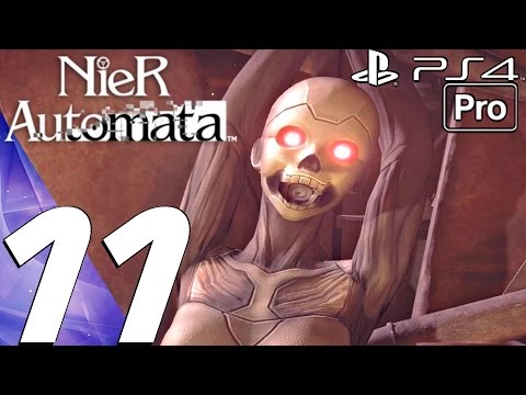 Nier Automata - Gameplay Walkthrough Part 11 - Beauvoir Boss & Engels Boss (PS4 PRO)