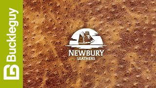Newbury Leathers, Ostrich Embossed | Light Brown | USA Leather Demo
