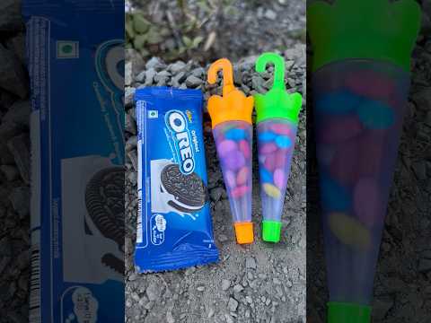 Oreo biscuits and Amrella gems popsicle #shorts #oreo #gems