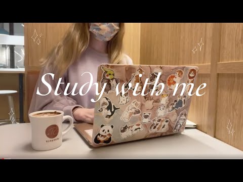 STUDY WITH ME at a cafe in Tokyo (coffee shop ambience, typing, realtime, cafe sounds) | 1 hour