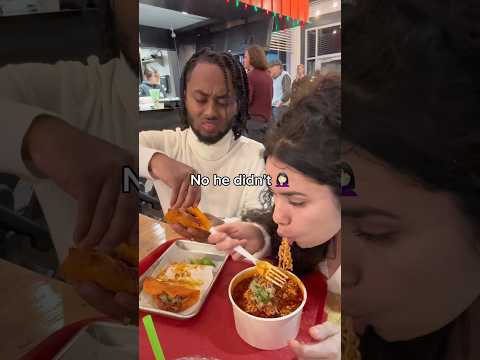 He crossed a line when he dipped that taco in my ramen! 😡 😤