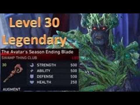 Lvl 30 Swamp Thing Legendary Gear Lab and Gameplay w Rage Quit #IJ2 #SWAMPTHING #INJUSTICE2