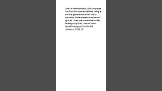 What is Lp space?