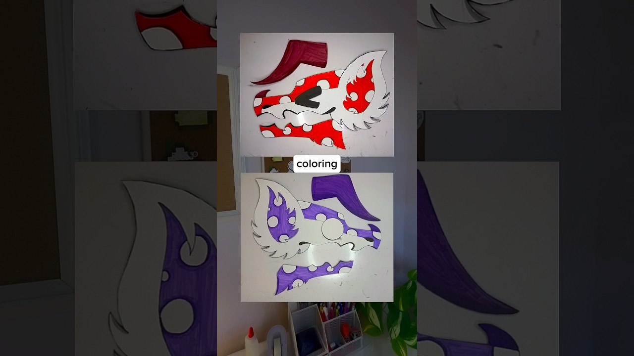 Dragon Puppet Process Video #puppet #paperart #papercraft #shorts #drawing #trending #trend #foryou