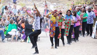 SOWETO GOSPEL CHOIR make an entrance at Ormiston Gorge