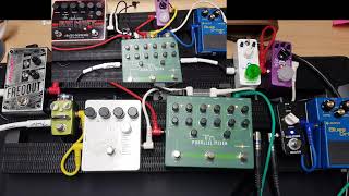 Video thumbnail for EHX Tri Parallel Mixer - Pt1 recording in 4 parts and 1 - Mel 9 /Freqout/Big Muff -Squier Std Tele by Matthew Elvis Brown