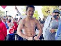 MANNY PACQUIAO SHOWS OFF RIPPED 6 PACK AHEAD OF ERROL SPENCE JR FIGHT DURING MORNING WORKOUT