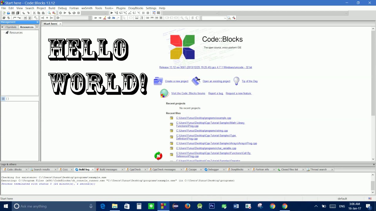 C++ Tutorials - Hello World