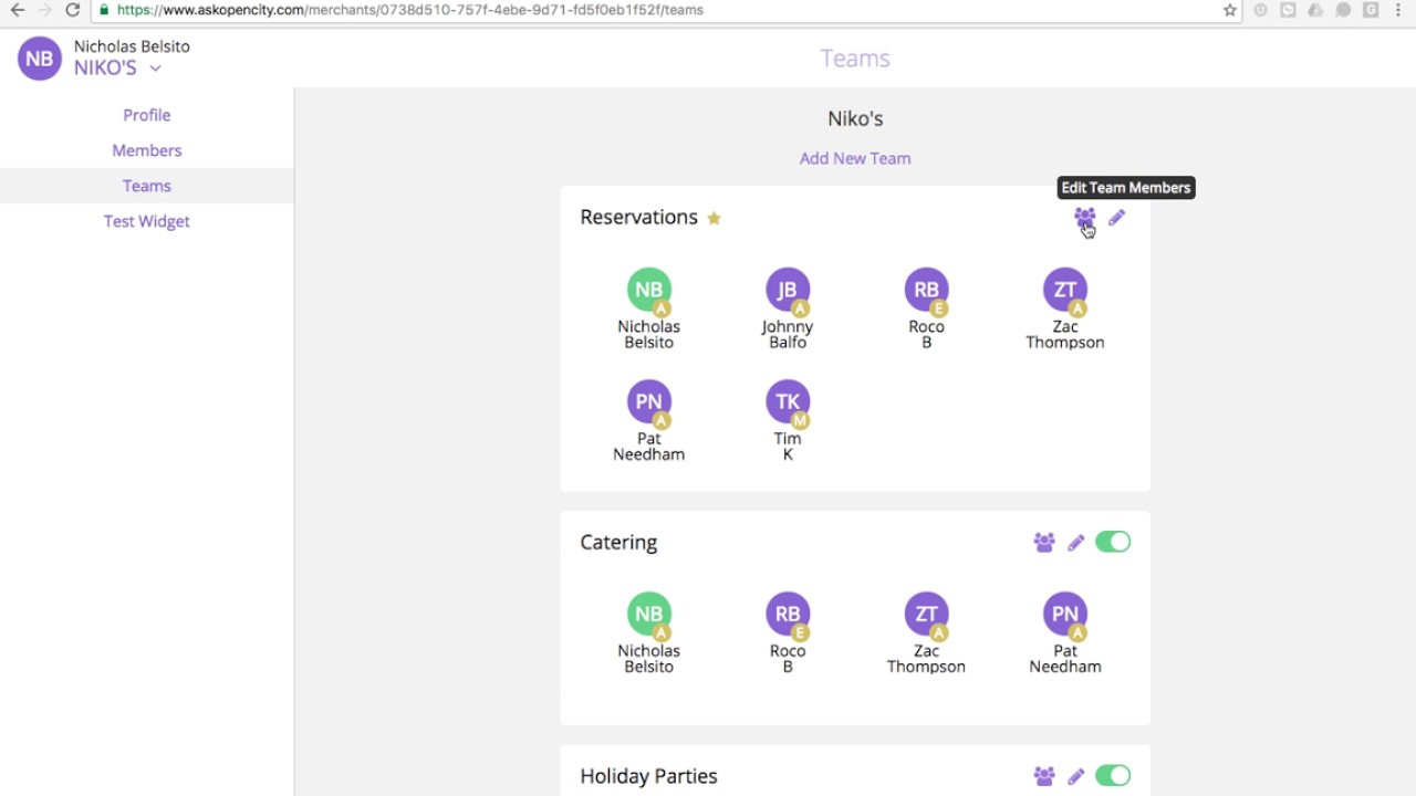 Teams - OpenCity Tutorial
