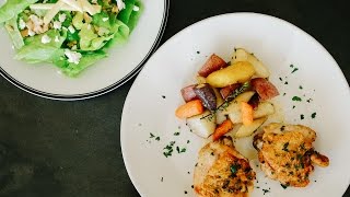Easy Sunday Supper - Live!! | Pan Roasted Chicken | Garlic Roasted Potatoes and Rainbow Carrots
