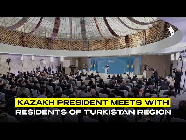 Kazakh President meets with residents of Turkistan region