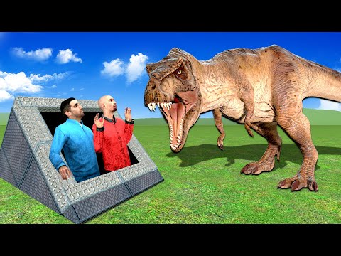 T-REX DESTROYS SECRET BUNKER! - Garry's Mod Gameplay