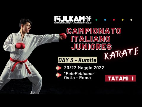 Karate - Campionato Italiano Juniores 2022 - Day3 Kumite - Tatami1