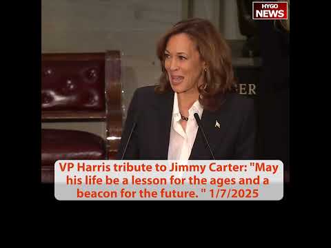 Vice President Kamala Harris tribute to President Jimmy Carter as 'ahead of his time'