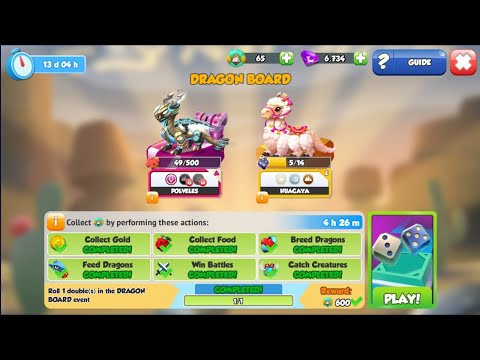 49/500 Pieces of Polveles Dragon | Hatched Spotty and Robocluck Dragon | Dragon Mania Legends