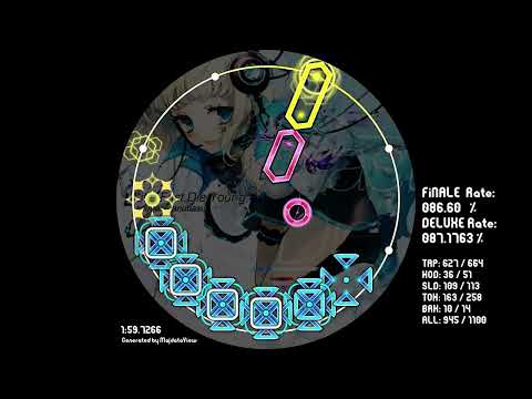[maimai fan notechart] Live Fast Die Young - anubasu-anubasu (master level 13+)