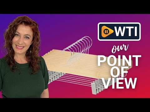 Amazon Basics Wooden Pants Hangers with Clips - Natural - WTI product video review