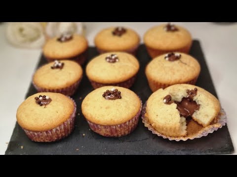 Nutella heart muffins, you can prepare them in no time 😋