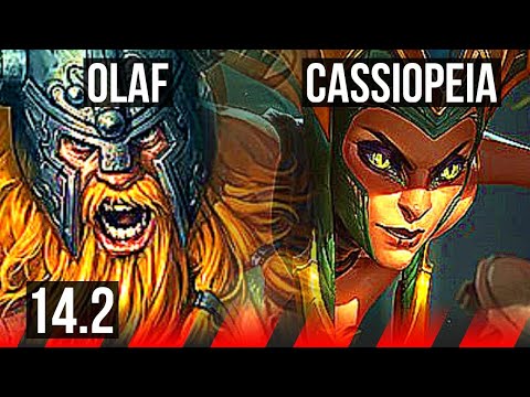 OLAF vs CASSIOPEIA (TOP) | Rank 7 Olaf, Dominating | KR Grandmaster | 14.2