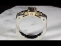 video - Mokume Falling Water Engagement Ring with Asscher and Platinum Mokume