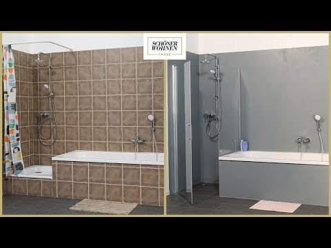 Zeitloses Design für alte Fliesen | SCHÖNER WOHNEN Trendstruktur Betondesign-Optik