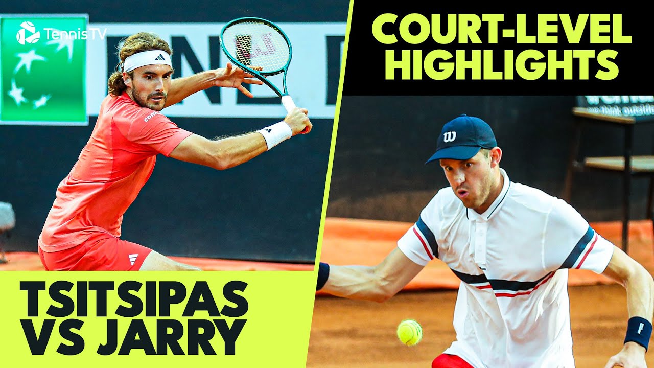 Stefanos Tsitsipas vs Nicolas Jarry Court-Level Highlights | Rome 2024