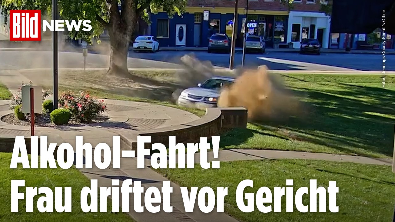 Kuriose Alkohol-Fahrt in den USA: 67-Jährige driftet mit Auto auf Gerichtsrasen