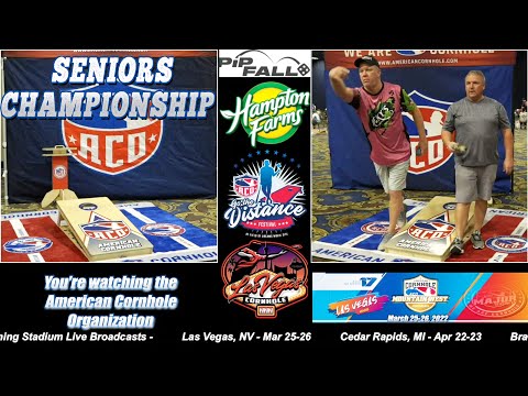 #1 SEED BOB HEIL VS 11TH SEED JOHNNY THOMAS FOR THE SENIORS CORNHOLE CHAMPIONSHIP - ACO LAS VEGAS