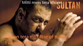 khoon mein teray miti rise of sultan Full HD song lyrics of sultan movie by Shekhar Ravjiani
