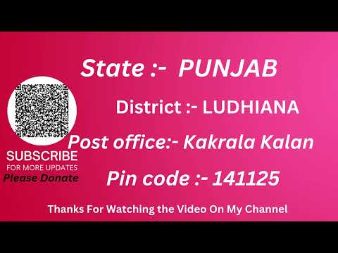 Punjab Ludhiana Kakrala kalan Ka pin code 141125 / Ludhiana Kakrala kalan ka post office