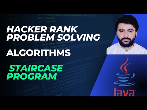 Coding Challenge Java Algorithms Part 11 Staircase Program Coding Solution Hackerrank