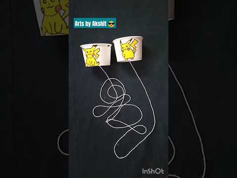 paper cup telephone | #pikachu #pokemon #doraemon #craft #origami #holi #ram #ipl #shorts #viral#art