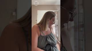 Mom Routine no bra A young mother is breastfeeding big nipples