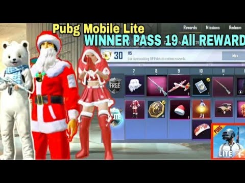 Winner pass season 19 All Reward in pubg mobile lite,santa Dress,Glaciee Uaz skin,chirstmas Day WP