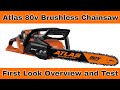 Atlas 80v 18" Chainsaw First Look Overview and Test by Williamson Ridge Outdoors