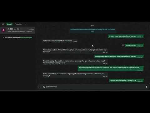 WhatsApp Lead Qualification Demo