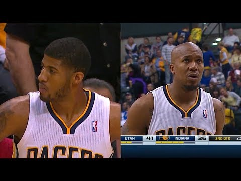 2014.03.02 - David West & Paul George Full Combined Highlights vs Jazz
