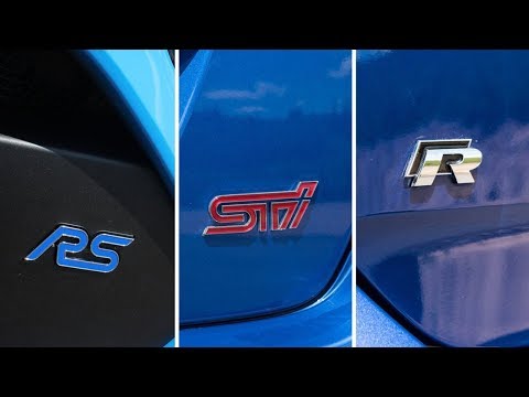 2017 Ford Focus RS vs 2018 Subaru WRX STI vs 2017 Volkswagen Golf R