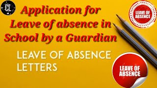 preview picture of video 'Application for leave of absence in school by a guardian'