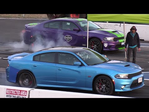 Hellcat Charger vs SRT 392 Charger - drag race