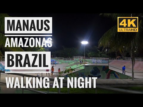 Manaus Amazonas Brazil Ponta Negra Park Virtual Walking Tour | 4K