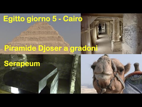 Egitto 5  - Volo per Cairo, Serapeum con 22 sarcofagi. Dentro la Piramide a Gradoni