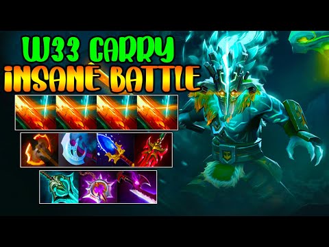 INTENSE W33 CARRY JUGGERNAUT - INSANE BATTLE - FULL TEAM FIGHT - DOTA 2 GAMEPLAY