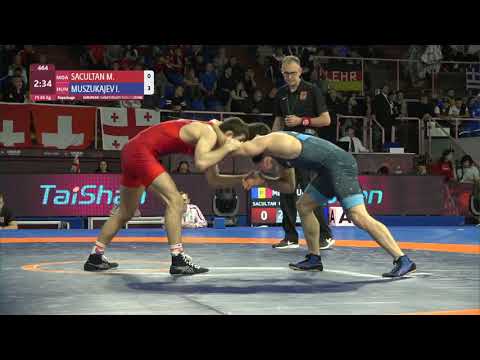 Repechage FS - 65 kg: M. SACULTAN (MDA) v. I. MUSZUKAJEV (HUN)