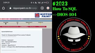 Tutorial Cara SQLI(USER,PW,EMAIL)|| With Dios 404 Server Error #work2023 #webofficialnipponpaint