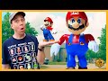 Super Mario Movie Giant Mario Battles LB & Aaron the FunQuesters!