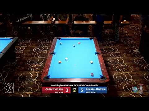 Andrew Anglin vs Michael Harteigt- Gold Singles - 2023 Western BCA 8 Ball Championship
