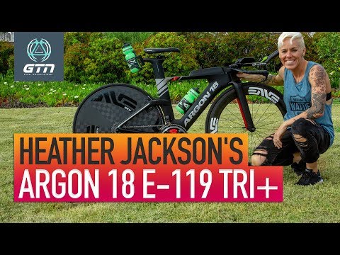 Heather Jackson's Argon 18 E-119 Tri+ Triathlon Bike