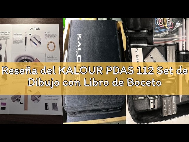 Vídeo relacionado con KALOUR PDAS 112 Set de Dibujo con Libro de Bocetos de 3 Colores, Lápices de Grafito y Carbón, Kit de Arte para Artistas, Adultos, Adolescentes y Principiantes, Ideal para Sombrear y Mezclar